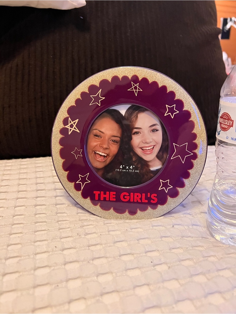 Kohl's Purple and Gold 'The Girl's' Round Picture Frame